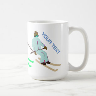 Öppna Skier för textskidöppning för personlig Kaffemugg