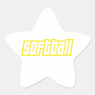 ÖPPNA SOFTBALLET STJÄRNFORMAT KLISTERMÄRKE