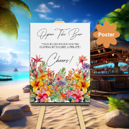 Öppna Tiki Pub Tropical Luau Poster