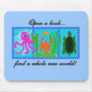 Öppna Undersea Tshirts och gåvor för en bok Musmatta