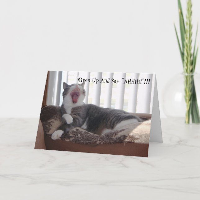 "Öppna upp och något att säga "AHHHH"!!! Kort (Framsida)