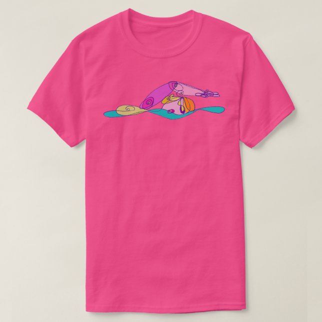 Öppna Vatten Simma på T Shirt (Design framsida)