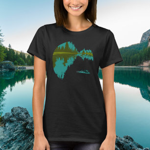 Öppna vatten som simmar i sjö i skogen t shirt
