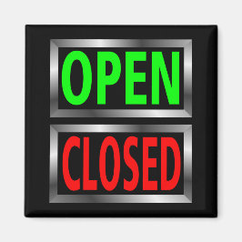 Öppna vektorklippet Closed Signs Magnet