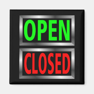 Öppna vektorklippet Closed Signs Magnet