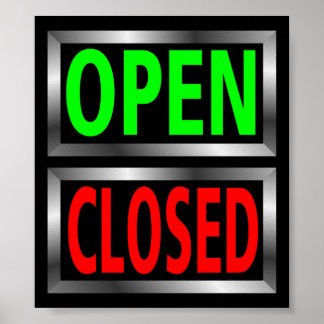 Öppna vektorklippet Closed Signs Poster