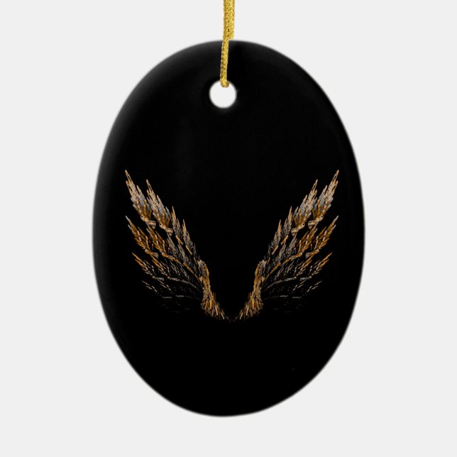 Öppna Vingar Julgransprydnad Keramik (Framsidan)