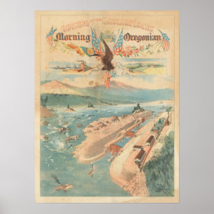 Öppna vintage för CascadeLocks Poster