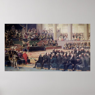 Öppnande av Gods-general i Versailles Poster