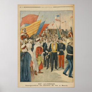 Öppnande av Saida-järnvägen i Algeriet Poster