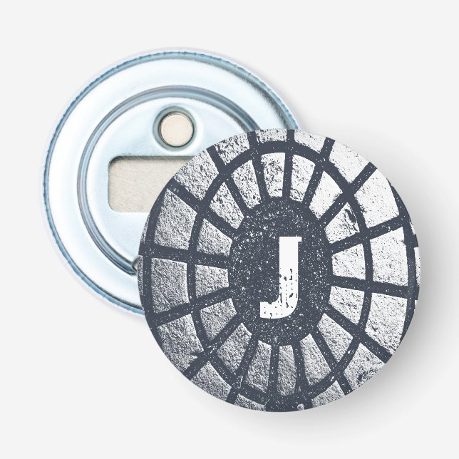 Öppnare för flaska för Urban personligMonogram (Framsidan)