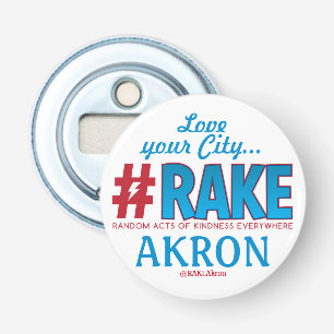Öppnare för #RAKEAkron flaska