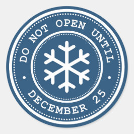 Öppnas inte förrän 25 december 2010 runt klistermärke