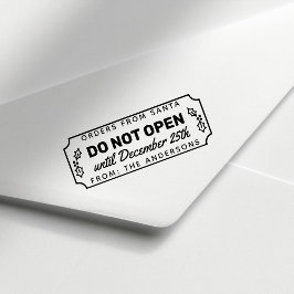 Öppnas inte förrän den 25:e julen i december självfärgande stämpel