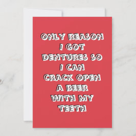 Öppning av flaskor med tänder inbjudan