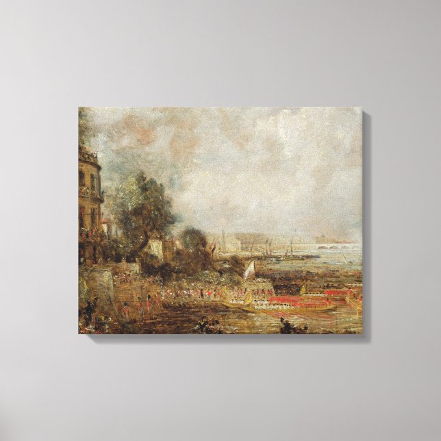 Öppningen av Waterloo Bridge, 1829-31 (olja på Canvastryck (Framsida)