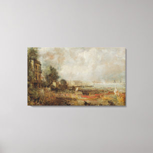 Öppningen av Waterloo Bridge, c.1829-31 (olja på Canvastryck