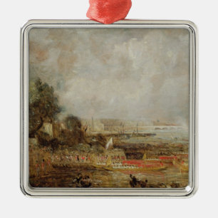Öppningen av Waterloo Bridge, c.1829-31 (olja på Julgransprydnad Metall