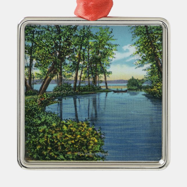 Öppningen hänrycker beskådar julgransprydnad metall (Framsidan)