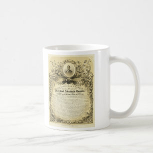 Öppnings- adress av Abraham Lincoln mars 4 1865 Kaffemugg