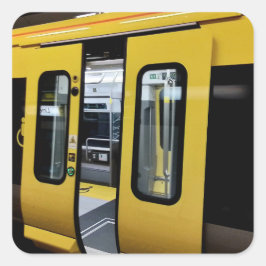 Öppningsdörrar Fyrkantigt Klistermärke