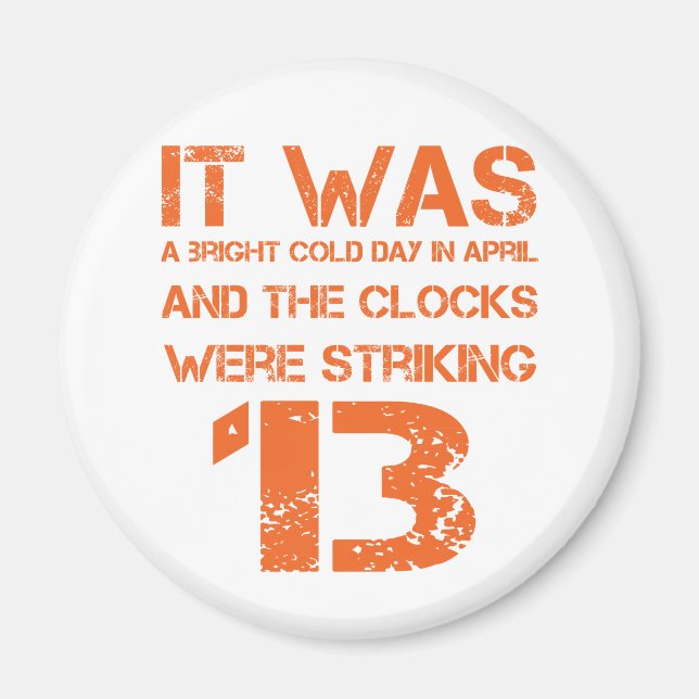 Öppningsrad 1984 magnet (Framsidan)