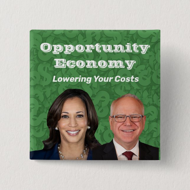 Opportunity Economy Harris Walz 2024 Knapp (Framsida)
