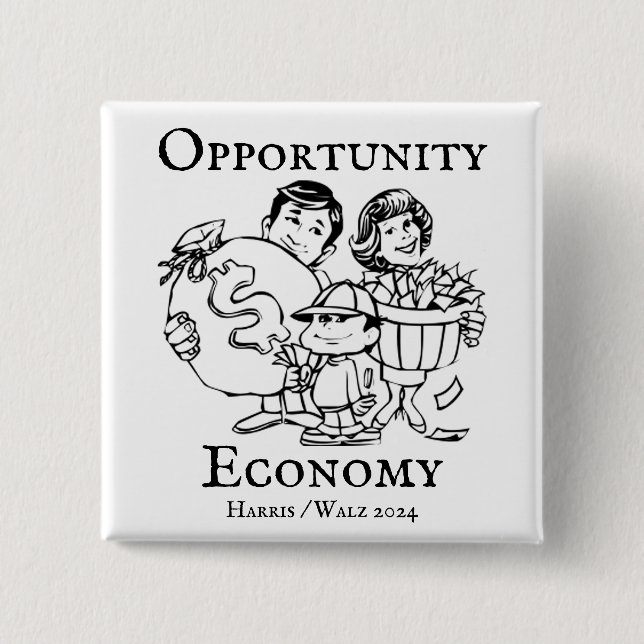 Opportunity Economy Harris Walz 2024 Knapp (Framsida)