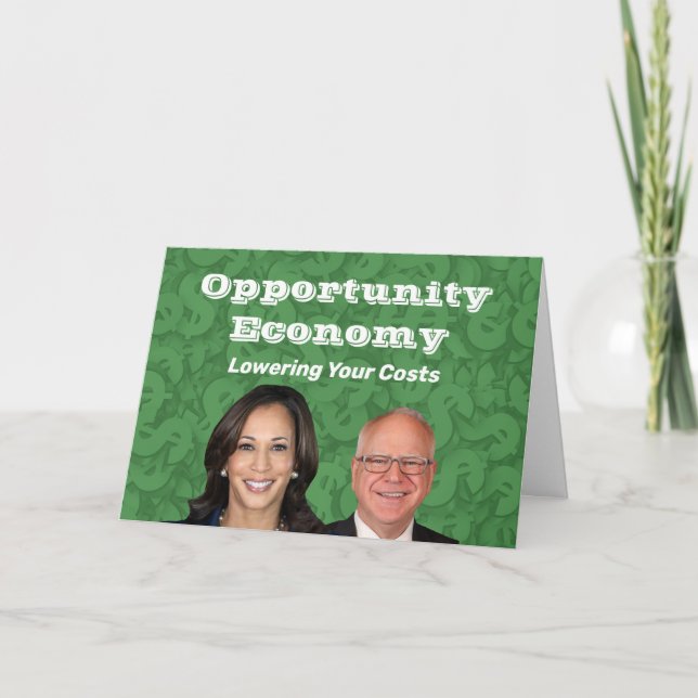 Opportunity Economy Harris Walz 2024 Kort (Framsida)