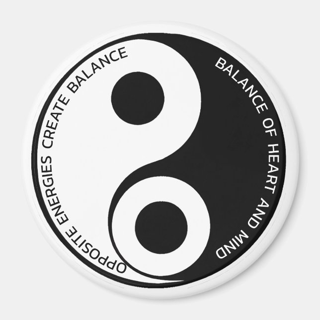 Opposite Energies, Skapa Balance Yin Yang Magnet (Framsidan)