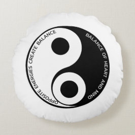 Opposite Energies, Skapa Balance Yin Yang Rund Kudde