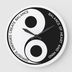 Opposite Energies, Skapa Balance Yin Yang Stor Klocka