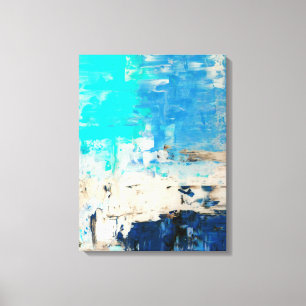 "Opposite" Turcouise Abstrakt Art Canvastryck