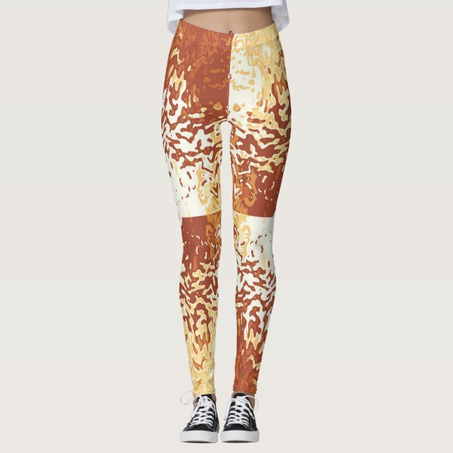 Opposites Attract Pumpkin Orange Leggings (Framsida)