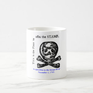 Opposition till frimärket agerar av 1765 kaffemugg