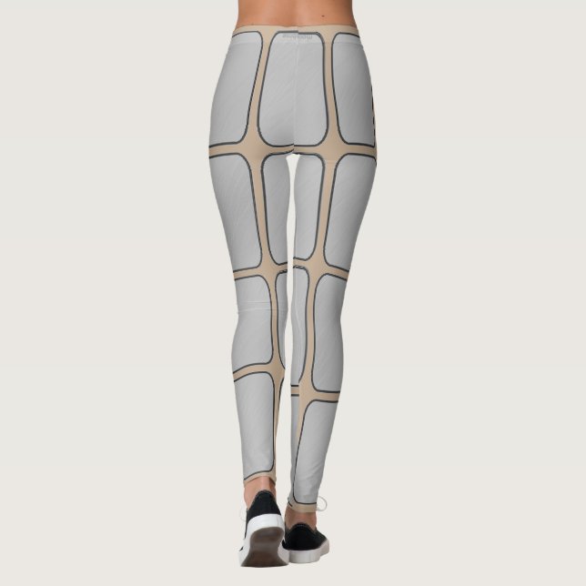 Opräglade silverstänger leggings (Baksida)