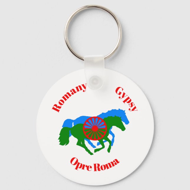 Opre Roma Romany Gypsy Keychain Nyckelring (Framsida)