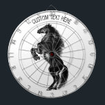 Opright Black Vild Horse - Black and White Tecknin Darttavla<br><div class="desc">Ogenomtränglig svart Vild - Svart och vitt Teckning,  Mustang Horses by MIGNED - Lägg till din unika text / Välj ditt favoritspråk färg - Ändra storlek och flytta eller ta bort inslag med anpassning verktyg! Du kan också överföra mina designers till fler än 1 000 Zazzle-produkter.</div>