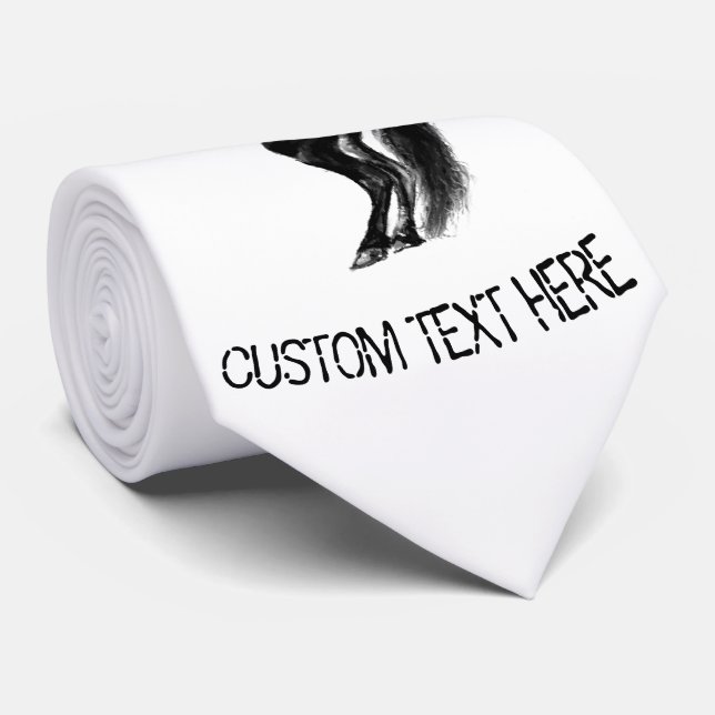 Opright Black Vild Horse - Black and White Tecknin Slips (Rullad)