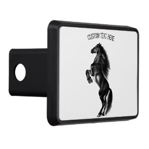 Opright Black Vild Horse Hitch Cover - Anpassnings Dragkroksskydd