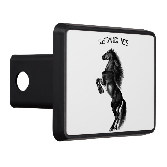 Opright Black Vild Horse Hitch Cover - Anpassnings Dragkroksskydd (Höger)