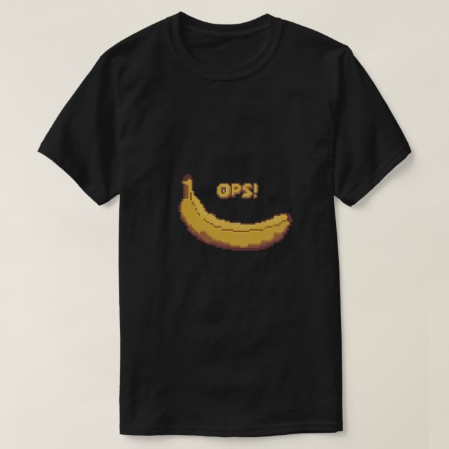 Ops! Banana Pixel Art Design T Shirt (Design framsida)