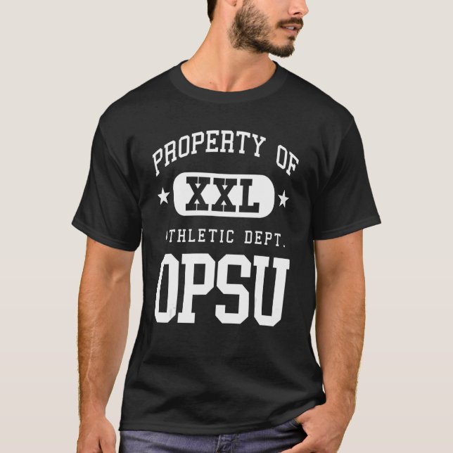 OPSU XXL Athletic School Egendom T Shirt (Framsida)