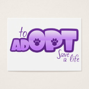 Opt att adoptera visitkort