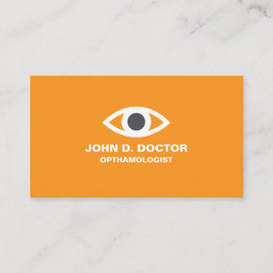 Opthamolog eller optometrist-affärskort för oran visitkort