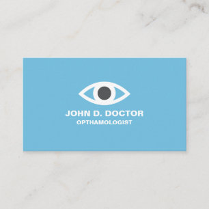 Opthamolog eller optometrist, blått affärskort visitkort