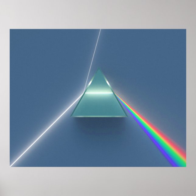 Optic Prism Refracting and Reflecting Light Poster (Framsidan)