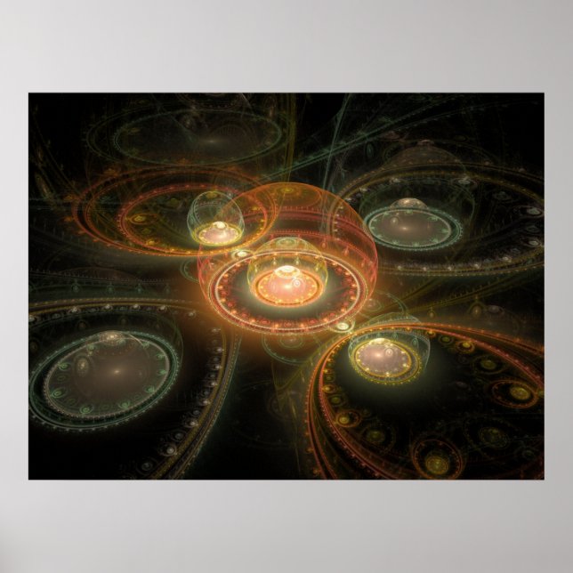 Optical Art 3D Grand Julian Fractal 06 Poster (Framsidan)