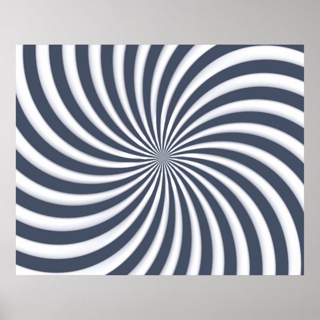 Optical Art Spiral Kurvor Triangle 05 Poster (Framsidan)
