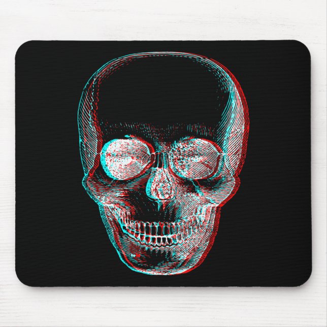 Optical Illusion Halloween Skeleton Skull  Musmatta (Framsidan)